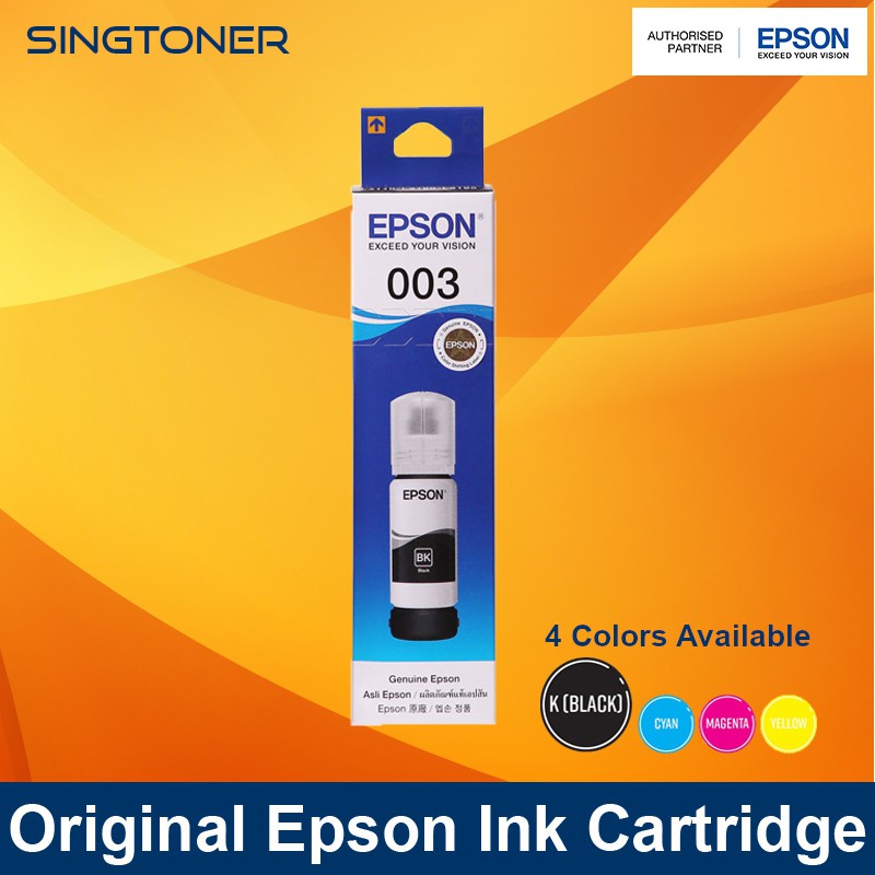 Epson 003 Black Cyan Magenta Yellow Ink Bottle L3110 L3150 L5190 L3210 ...