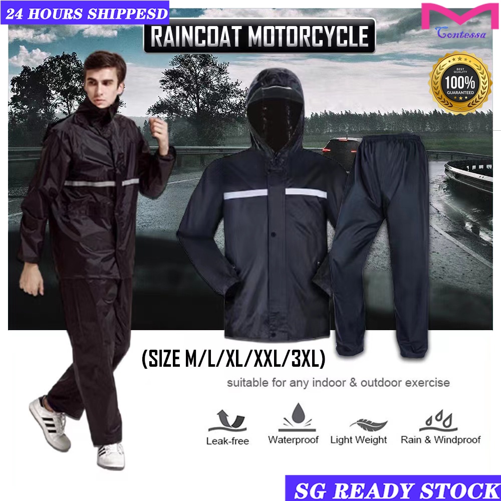 Motorcycle Rain Coat Raincoat Waterproof Rain Jacket Baju Hujan Motor