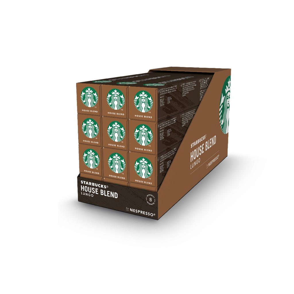 STARBUCKS® House Blend by NESPRESSO® coffee capsules CARTON [12 sleeves ...