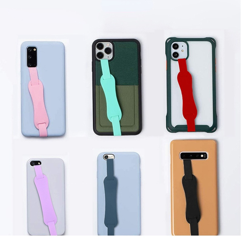 Silicone Wrist Strap for Mobile Phone Case/Anti-drop Smartphone Hand Hold Finger Grip Wristband