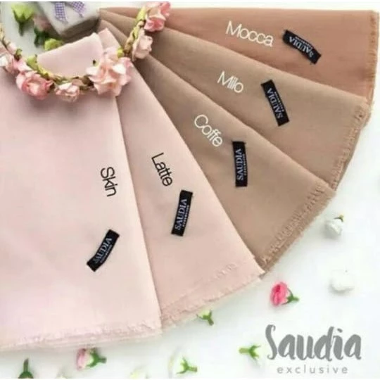 Hijab Segi Empat Rawis Saudia Polos Part 5 / Segi Empat Rawis Polos / Segi Empat Premium