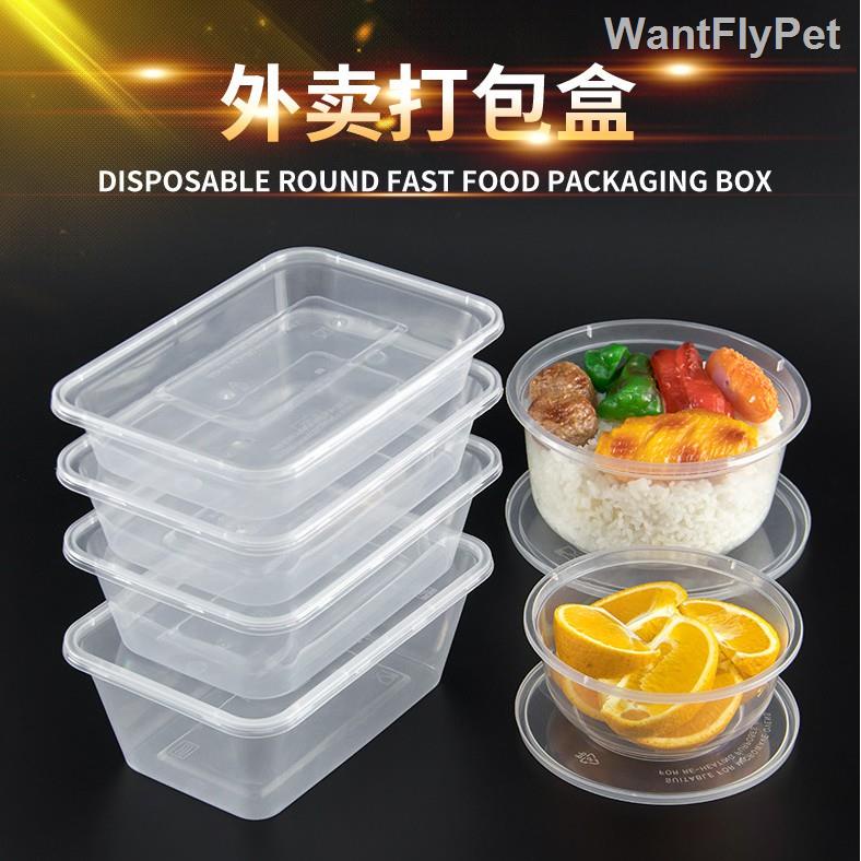 50 x Rectangular 1000ml Microwave Plastic Containers Takeaway Food
