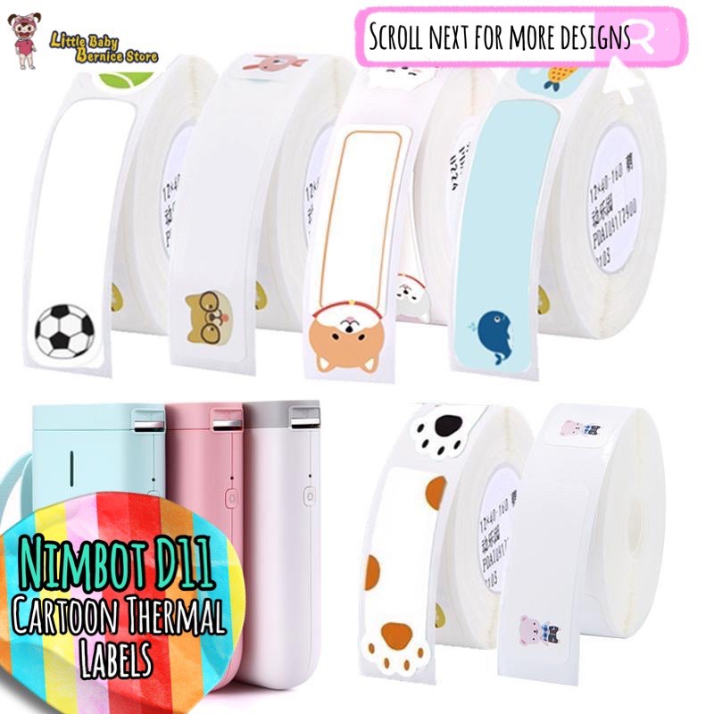 [SG INSTOCK] Cartoon Designs D11 Nimbot Thermal Printer Label | Shopee ...