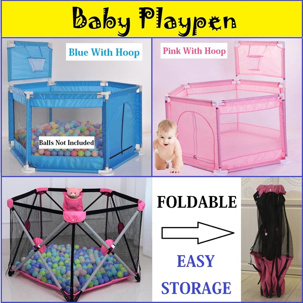Baby Playpen Kids Playmat Babies Play Yard Fence Foldable Design