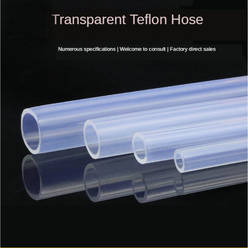 ID 2mm~10mm Transparent Teflon tube FEP F46 Tubing Pipe ROHS High  Temperature 200Deg.C Clear 600V