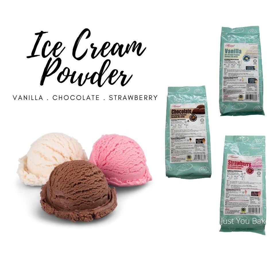 HARVEST ICE CREAM POWDER SERBUK AIS KRIM VANILLA/CHOCOLATE/STRAWBERRY