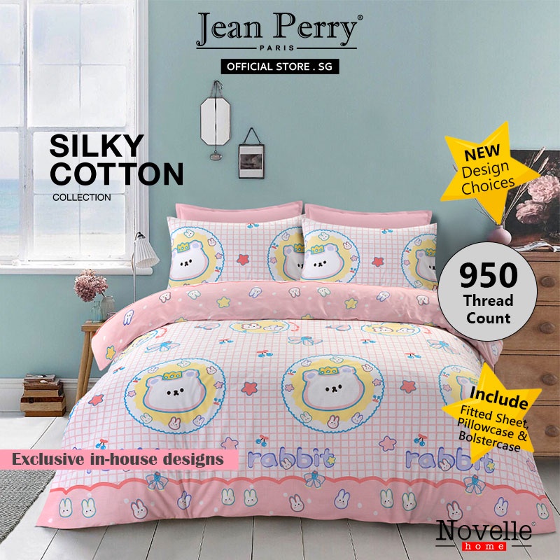 Novelle 950TC Silky Cotton Bedsheet Set I Fitted Sheet I Bedsheet Cover