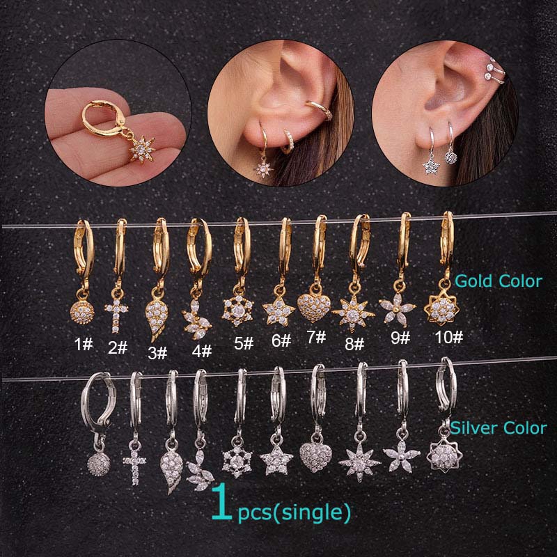 Dangle on sale tragus earrings