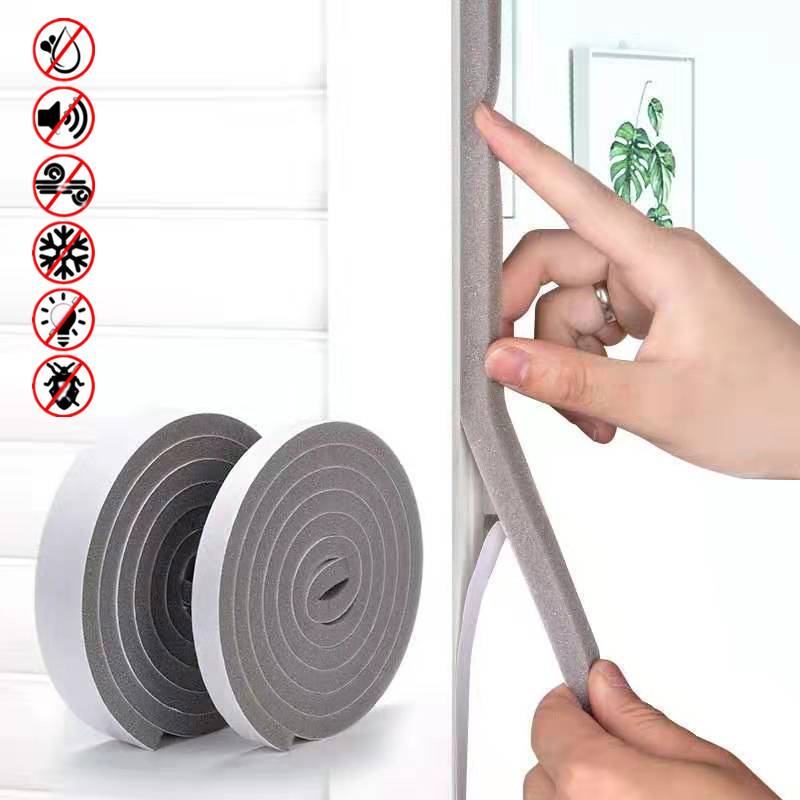 2m 4m Self-adhesive Sponge Foam Insulation Tape Door Window Sealing 