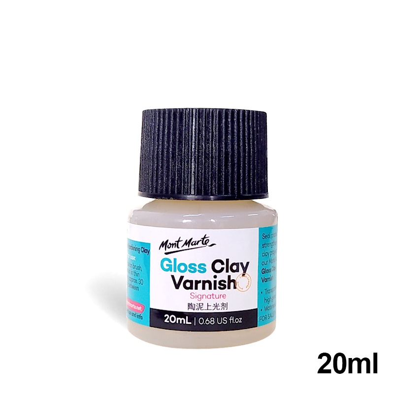 VC Art Mont Marte Transparent Gloss Clay Varnish Signature Sculpture Sealant Clear Varnish