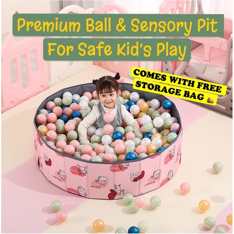 Premium Kids Baby Foldable Ball Pit Pool Sensory Storage