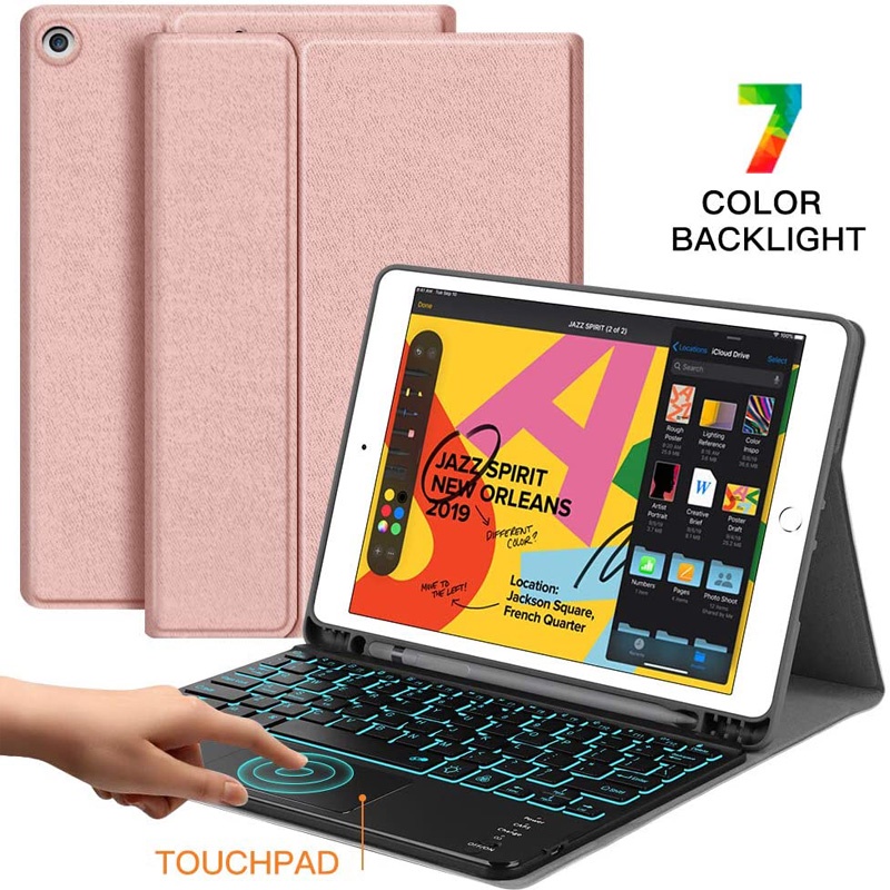 Case with Touchpad Keyboard For ipad 5th 6th 7th gen 8th 9th generation ...