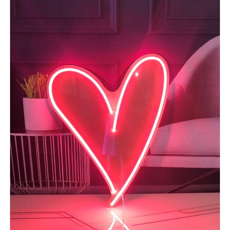 Heart-shaped neon Led lights, decorative neon | Shopee Singapore