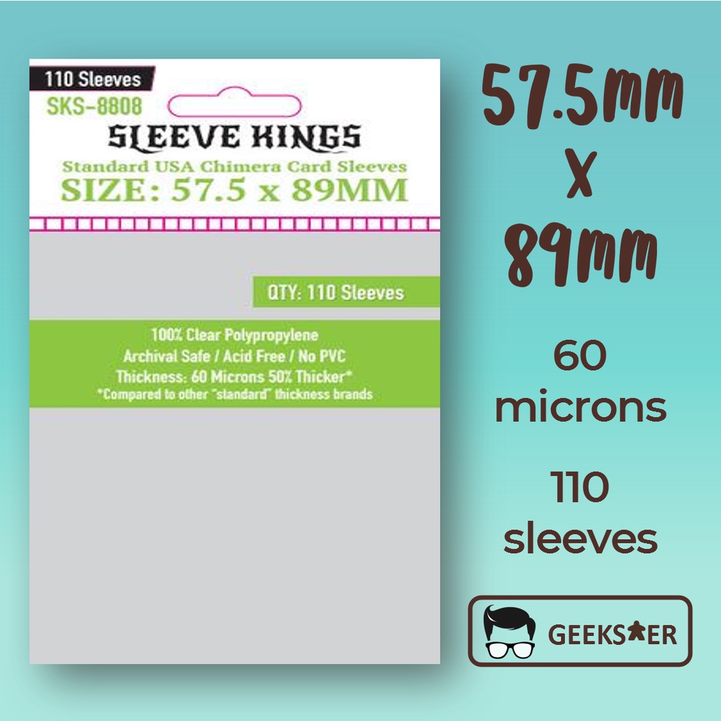 [57.5 X 89mm] 8808 Sleeve Kings Standard USA Chimera Shopee Singapore