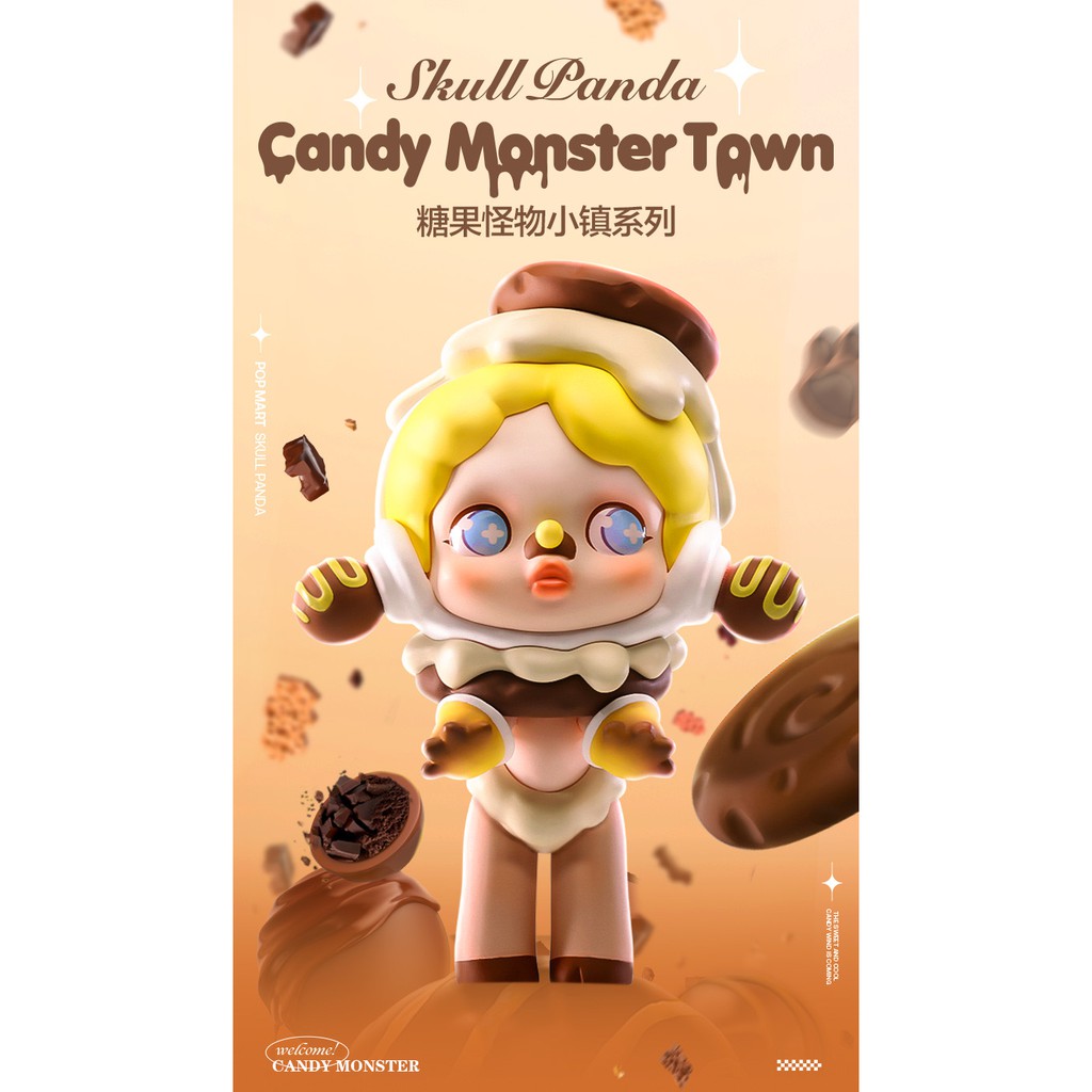PREORDER POPMART SKULL PANDA CANDY MONSTER TOWN SERIES BLIND BOX
