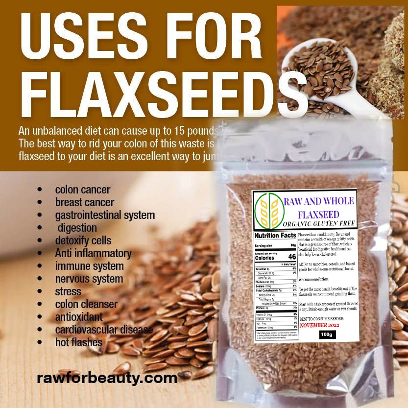 Organic & Raw Whole Flaxseed 100g | Shopee Singapore