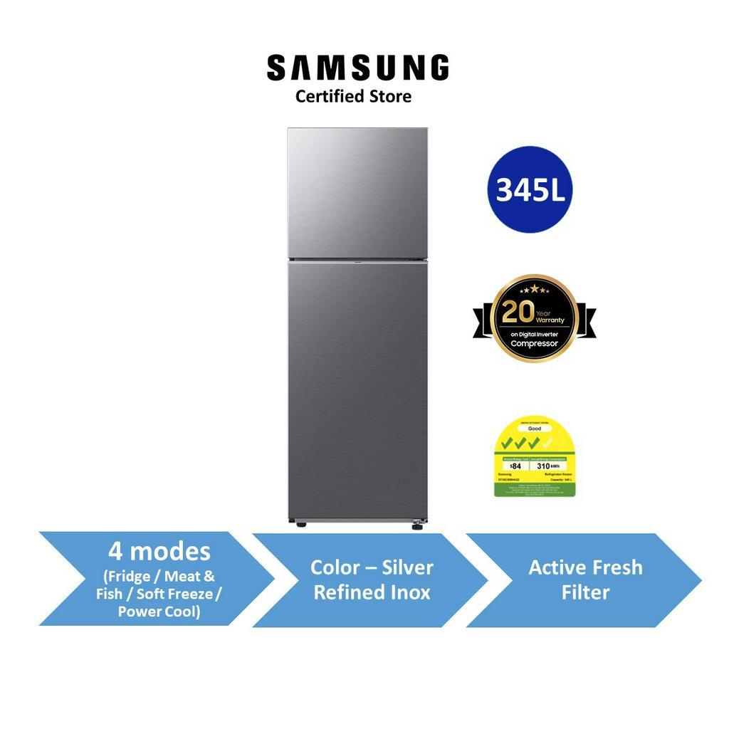 Samsung 345L RT35CG5444S9SS Top Mount Freezer Fridge Optimal Fresh+ 4 modes to switch 20 years