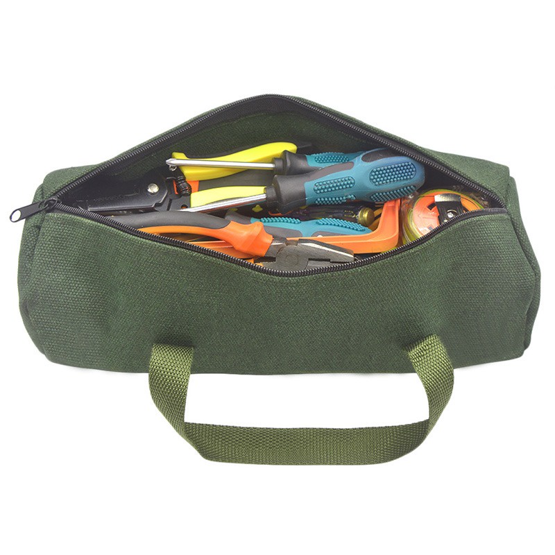 Durable Thick Canvas Tool Bag Storage Organizer Bags Instrument Portable Case for Power Tool Multifunctional Pouch Case