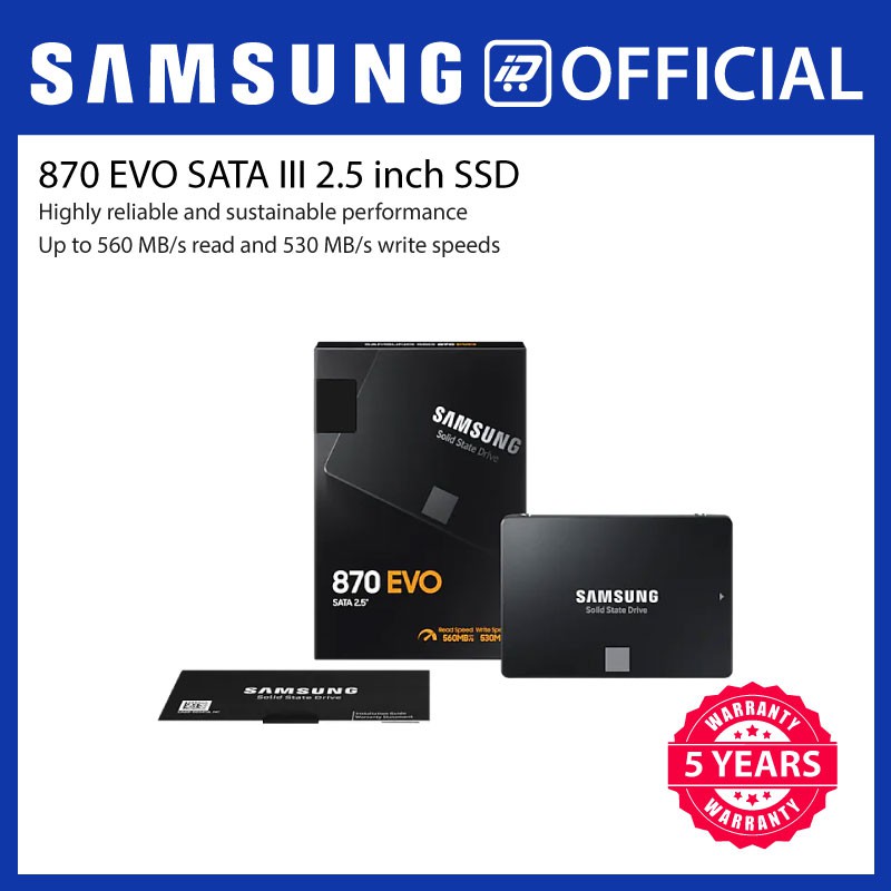 Samsung SSD 870 EVO SATA III 2.5 inch SSD ( 2TB / 4TB ) | Shopee Singapore