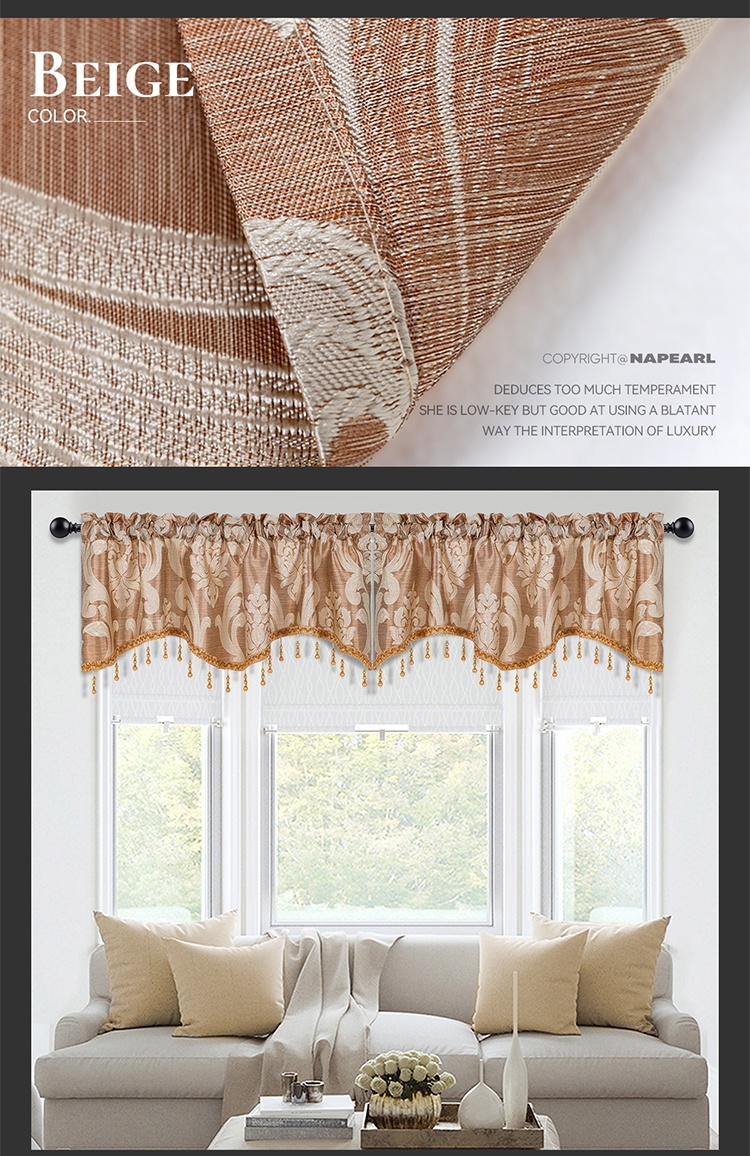 NAPEARL Modern Home Decor Multicolor Printed Beaded Curtain Head Living ...