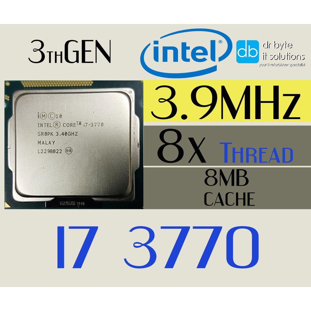 Intel CoreTM i7-3770 Processor 8M Cache, up to 3.90 GHz - Used | Shopee ...