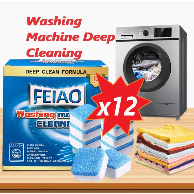 FEI AO Washing Machine Cleaning Tablets 12 Tablets / Box Deep Cleaning