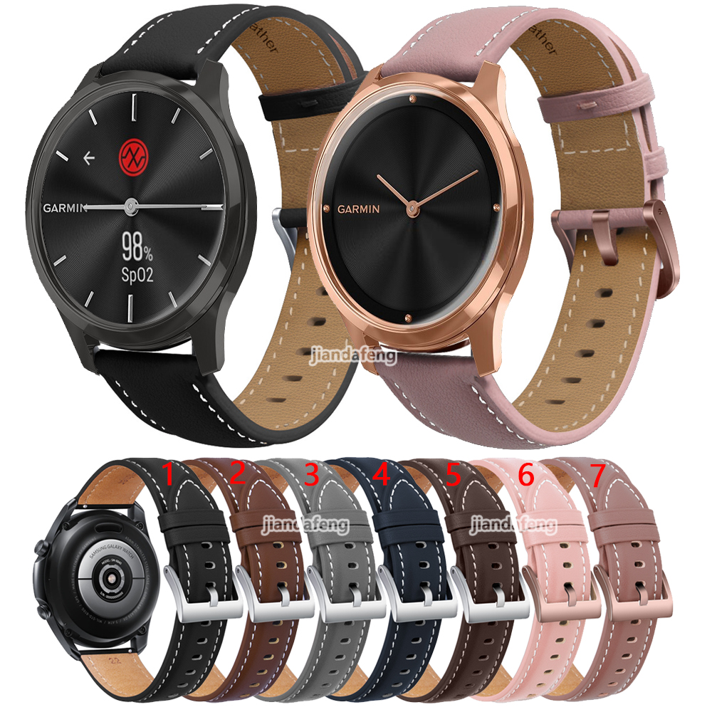 New Leather Strap Fashion Band For Garmin Vivomove Luxe Style Shopee Singapore