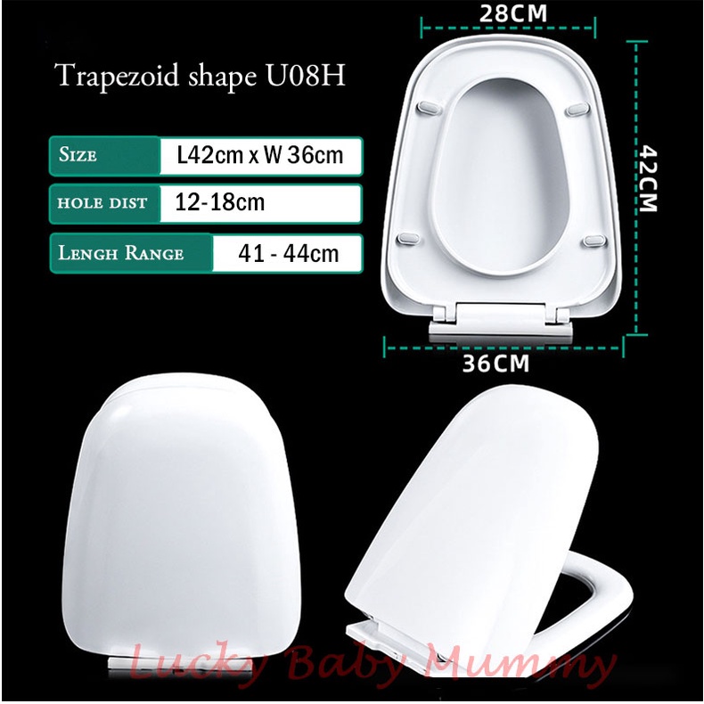 Toilet Seat Cover / Quick Release / Extra Thickness / Durable Shopee