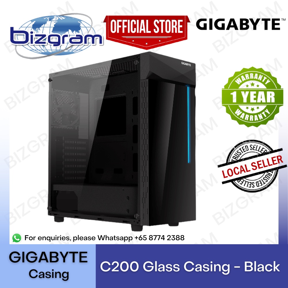 GIGABYTE C200 Glass Casing - Black | Shopee Singapore