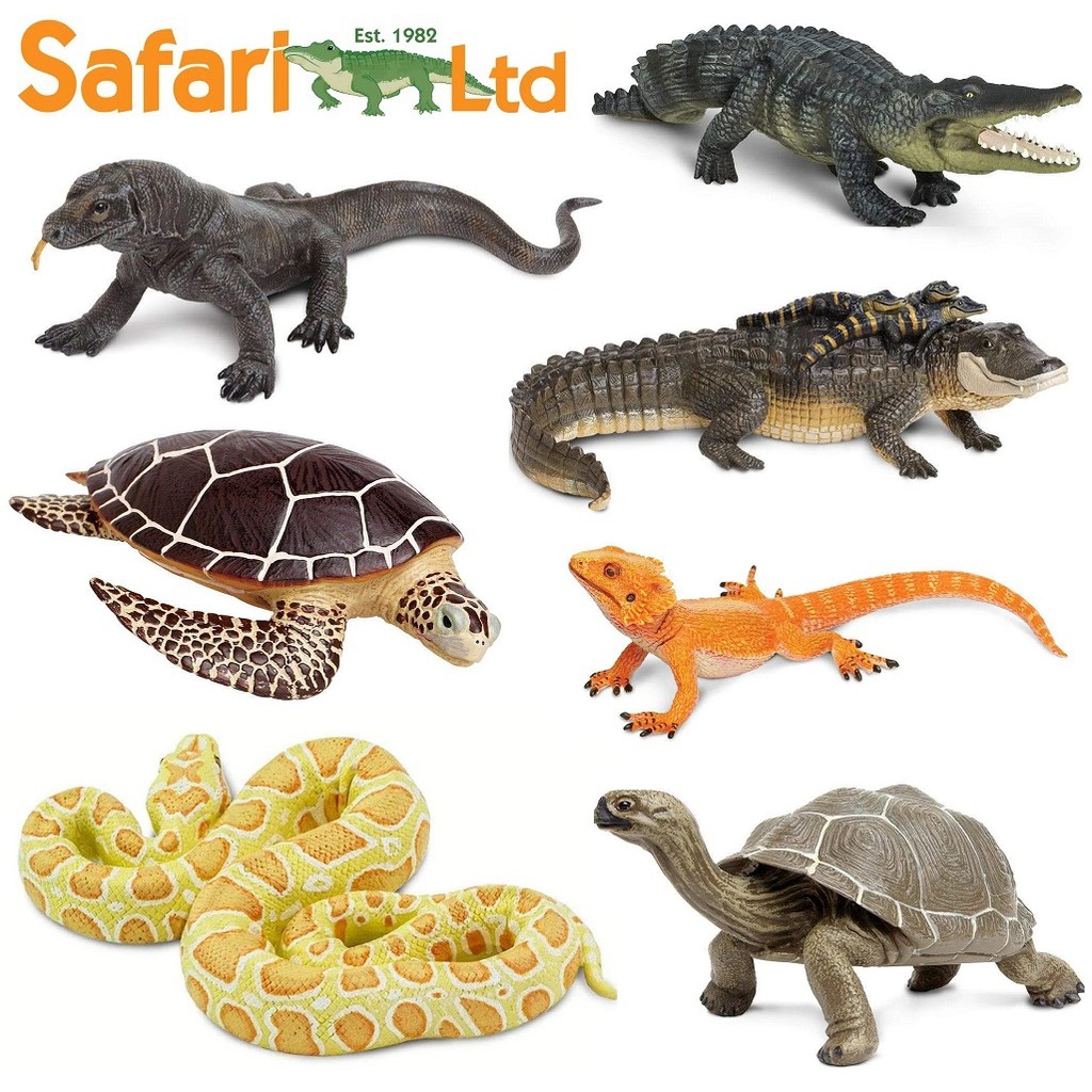 Safari Ltd Reptiles Series Incredible Creatures Toys (Python, Tortoise ...