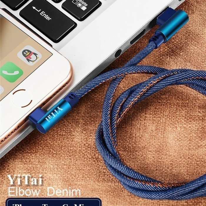 YI TAI - Kabel Data Micro Denim Gaming Fast Charging - Gambar 3
