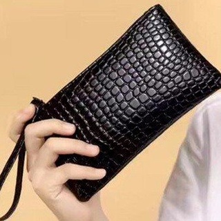 1pc Mens Fashion Crocodile Pattern Wallet Short Wallet Large