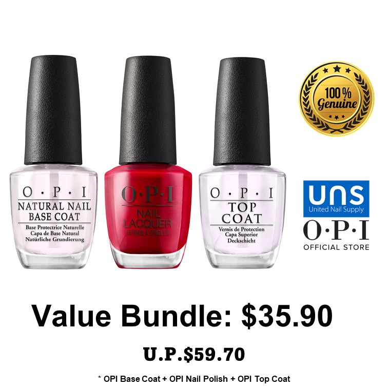 Opi Gel Polish popular Base & Top Coat Bundle