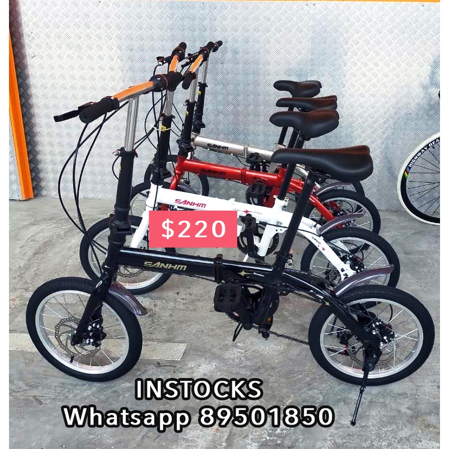 1 5 Days Delivery 16 Sanhm Folding Bike 16 inch foldie bike foldable bicycle 16 inch SG INSTOCKS Shopee Singapore