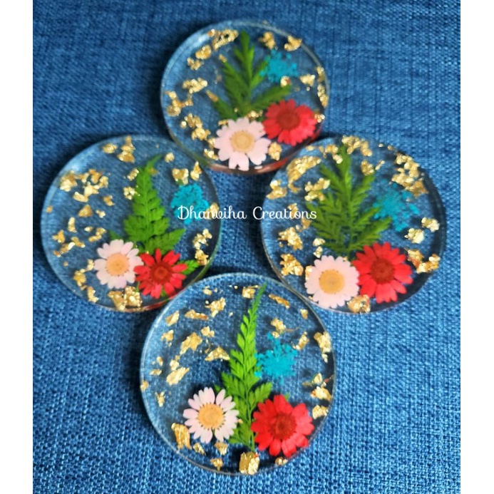 Epoxy Resin Coasters Gift Set of 4pcs Shopee Singapore