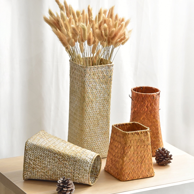Creativity Seaweed Woven Flower Basket Home Decoration Vase