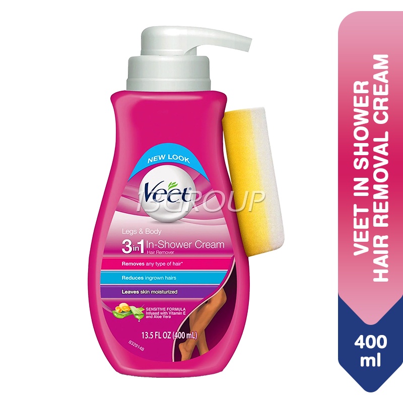 Veet In Shower Hair Removal Cream, 400ml Shopee Singapore