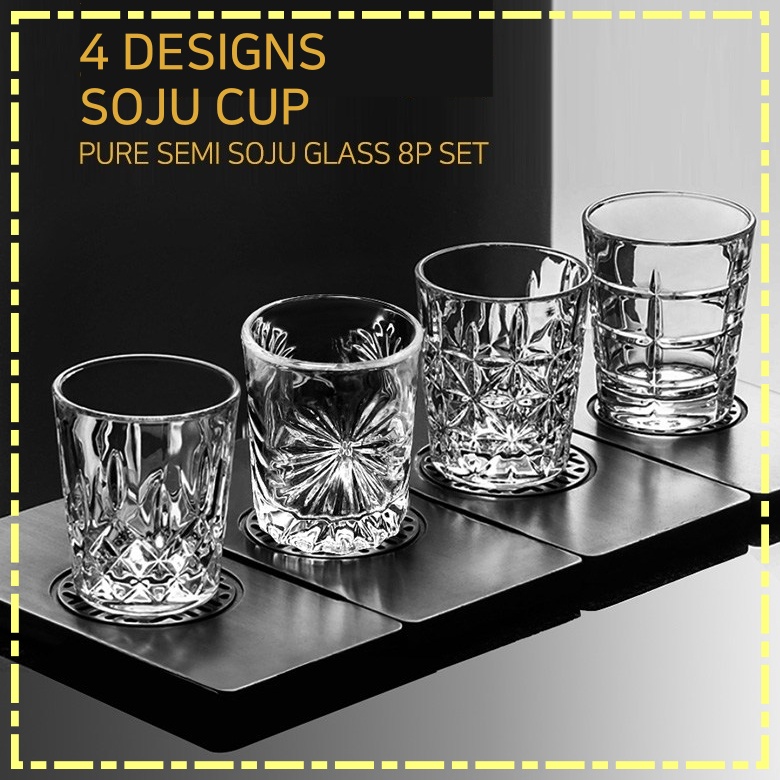 Pack Shot Glasses with Holder  Shot Glass Set with Tray  Shot Glass Dispenser with Acrylic Stand  Heavy Base Shot Glass Set  Clear Glass Serving - 3