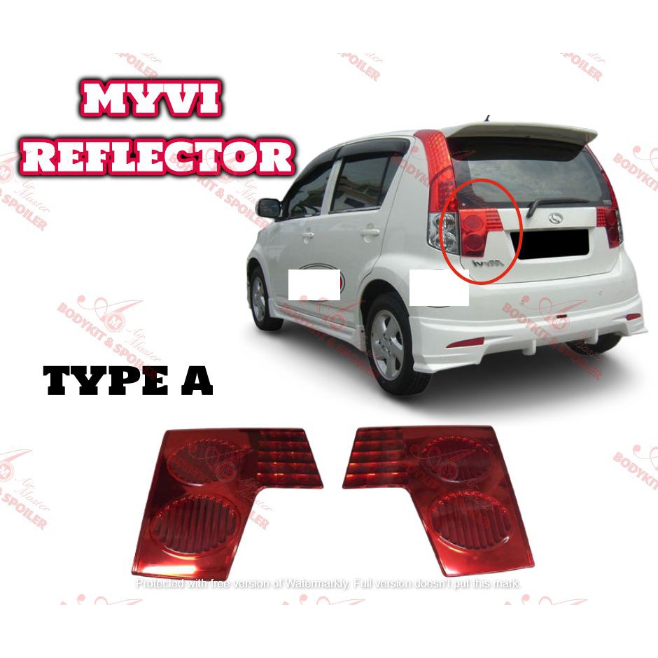 PERODUA MYVI 2005-2010 REAR REFLECTOR RED COLOUR (1 PAIR) | Shopee ...