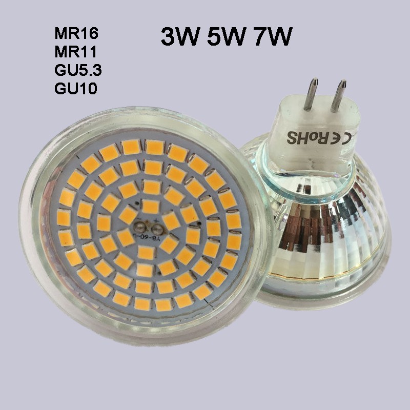 High Bright 3W 5W 7W MR11 GU4 LED Spot Light Bulb Lamp 12V 9LEDs
