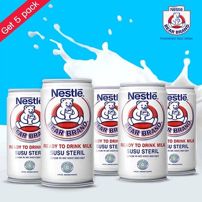 Nestle Bear Brand Sterilized Milk 120Ml | Shopee Singapore