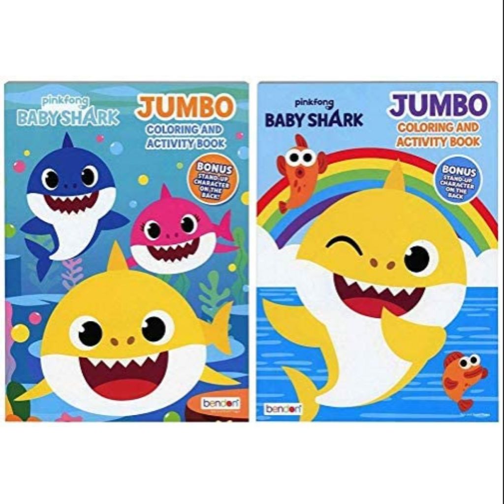 Bendon Baby Shark Jumbo Coloring Book and Activity Book (2 Book Set ...
