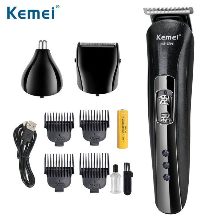 Kemei KM-1506 Electric Hair Clipper Shaving Razor Cordless Cutter Mini ...