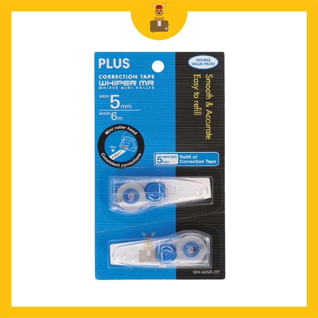 PLUS Whiper Mr Mini Roller Correction Tape Refillable (626 PLUS Whiper Mr Mini Roller Correction Tape Refillable (626