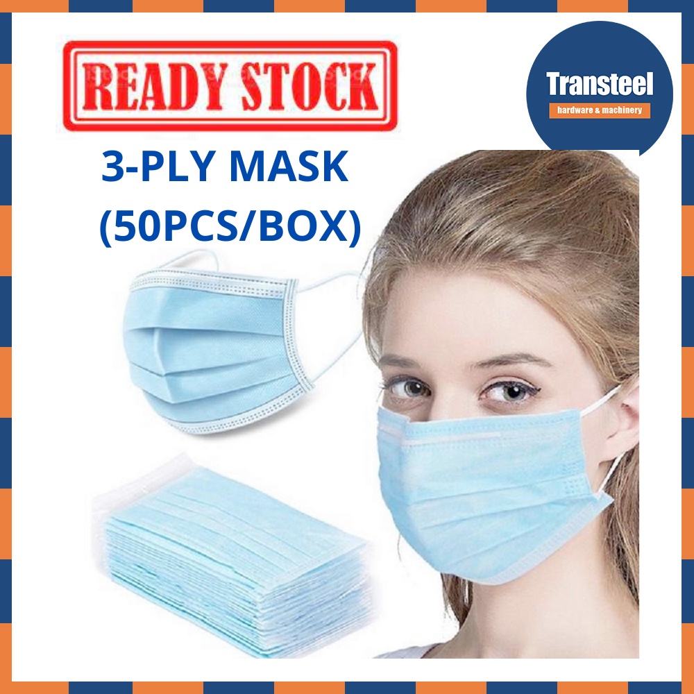 CERTIFIED 3-PLY EARLOOP DISPOSABLE MASK/TOPENG MUKA (50PCS/BOX ...