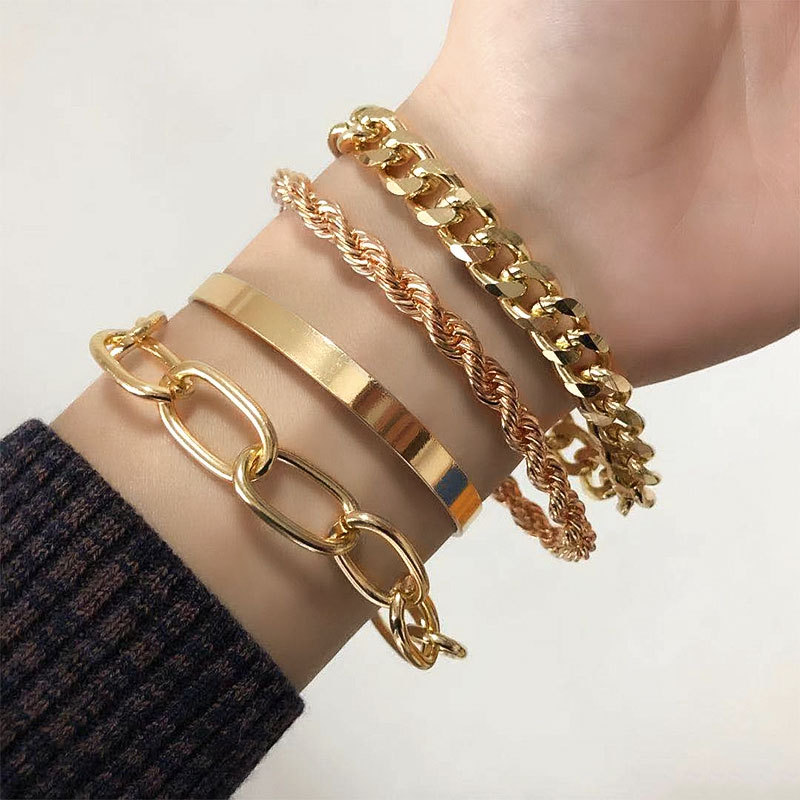 Gold bracelet store set