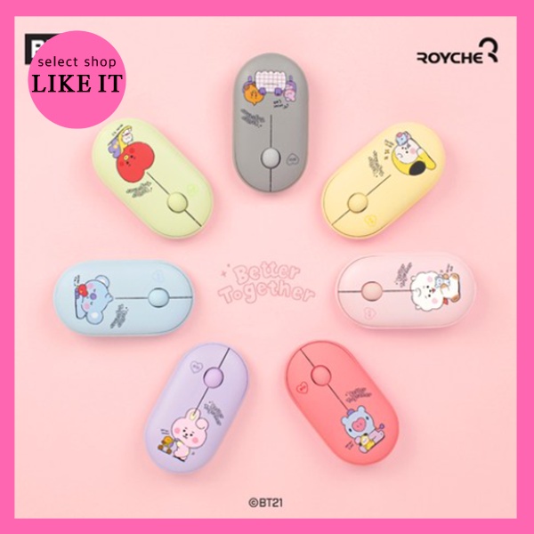 [Royche] BT21 My Little Buddy Multi Pairing Wireless Mouse/BT21 Mice