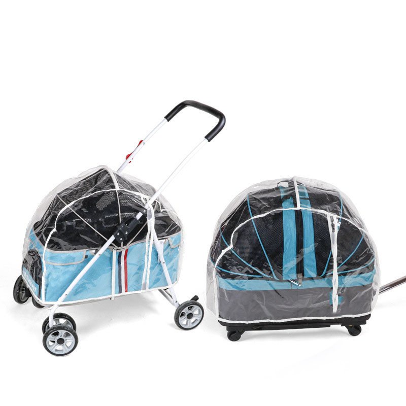 LP6 Pet Stroller Rain Cover Dog Cat Trolley Windproof RainProof Outdoor Special Poncho
