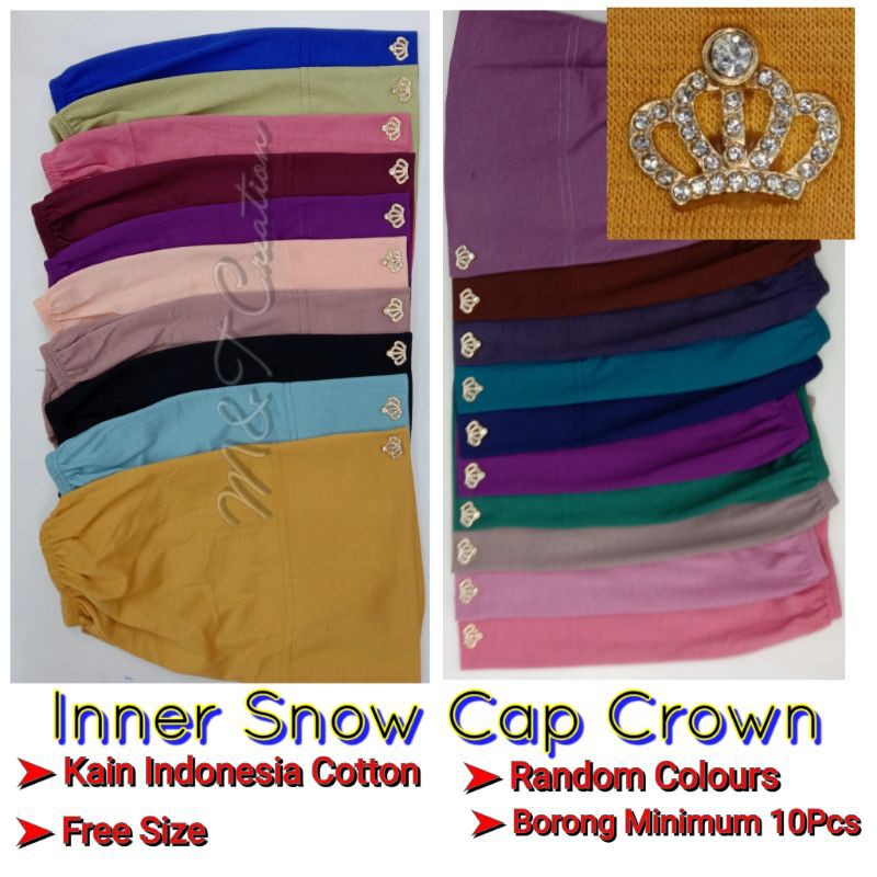 Inner Snow Cap Crown Borong 10Pcs Kain Cotton | Shopee Singapore
