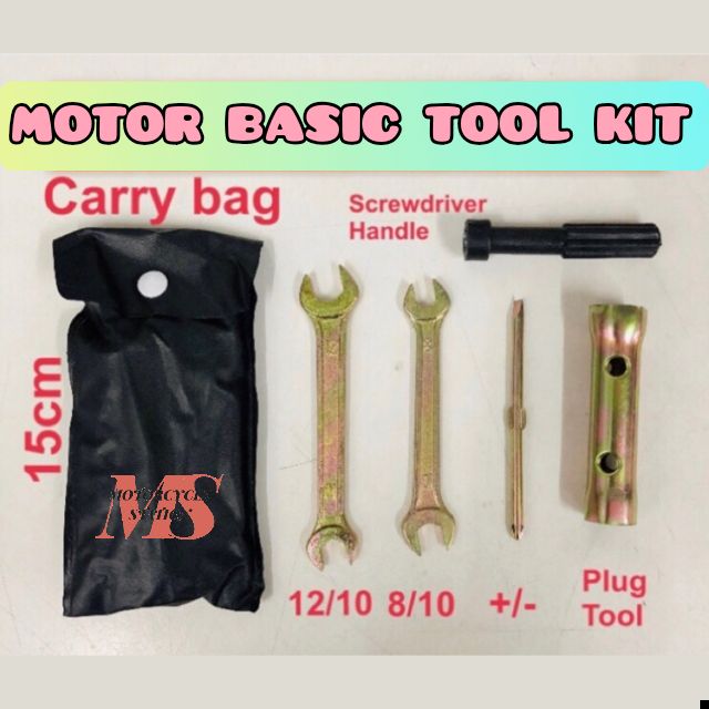 Motorcycle Basic Tools Kit / Motorcycle Emergency Kit / Alat Moto Screw